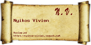 Nyikos Vivien névjegykártya
